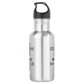 Stainless Steel Water Bottle – Drink Water Waterfles (Achterkant)