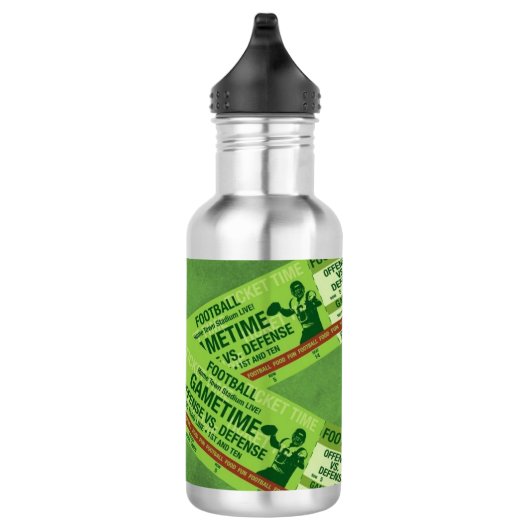 Stainless Steel Water Bottle Football Game Tickets Waterfles (Rechts)