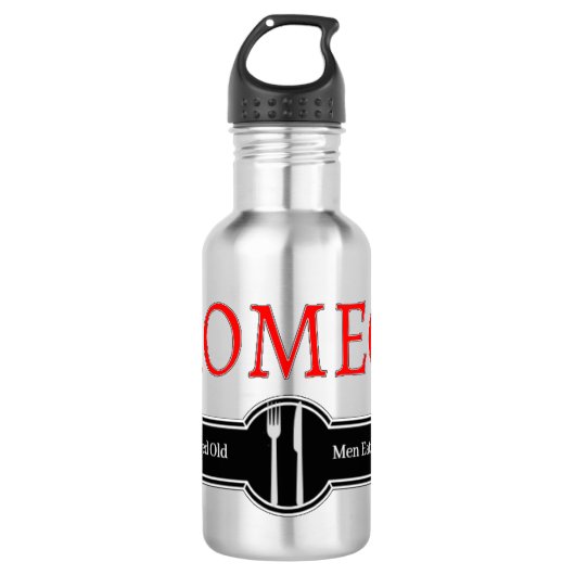 Stainless Steel Water Bottle Funny ROMEO Quote Waterfles (Voorkant)