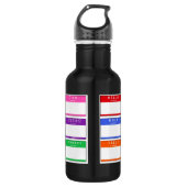 Stainless Steel Water Bottle Hello My Name Is Waterfles (Voorkant)