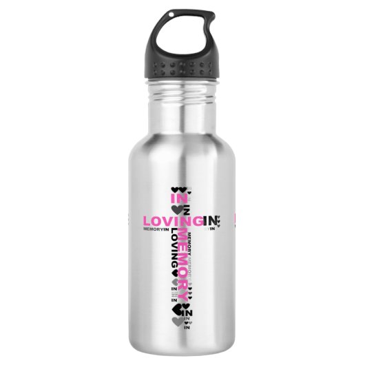 Stainless Steel Water Bottle – In Loving Memory Waterfles (Voorkant)