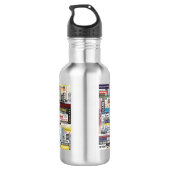 Stainless Steel Water Bottle - Sports Quotes Waterfles (Achterkant)