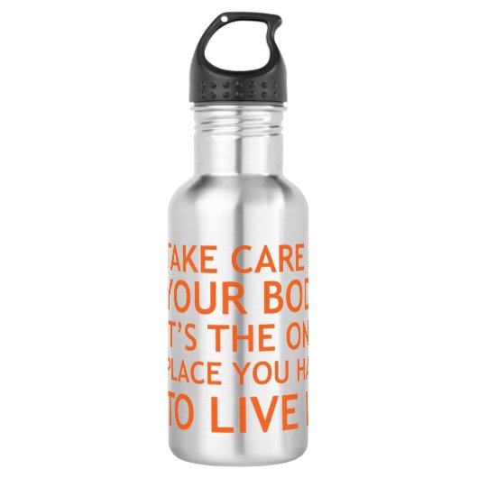 Stainless Steel Water Bottle - Take Care Of Your B Waterfles (Voorkant)