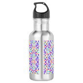 Stainless steel water bottle with a black cap waterfles  (Achterkant)