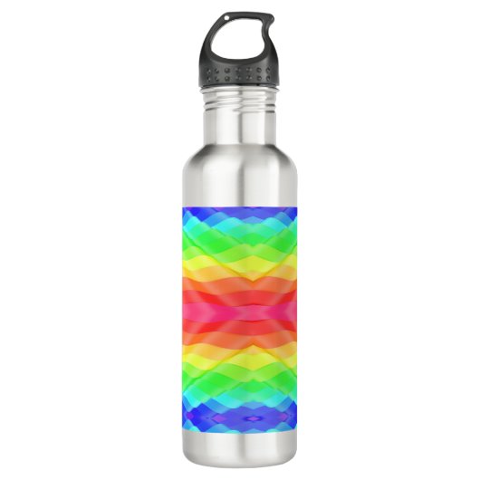 Stainless steel water bottle with a vibrant waterfles  (Voorkant)