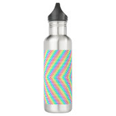 Stainless steel water bottle with a vibrant waterfles (Links)
