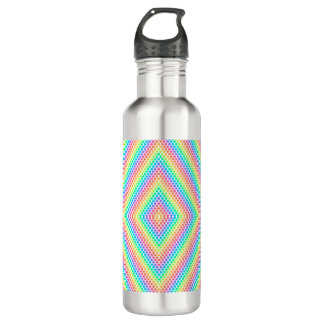 Stainless steel water bottle with a vibrant waterfles 