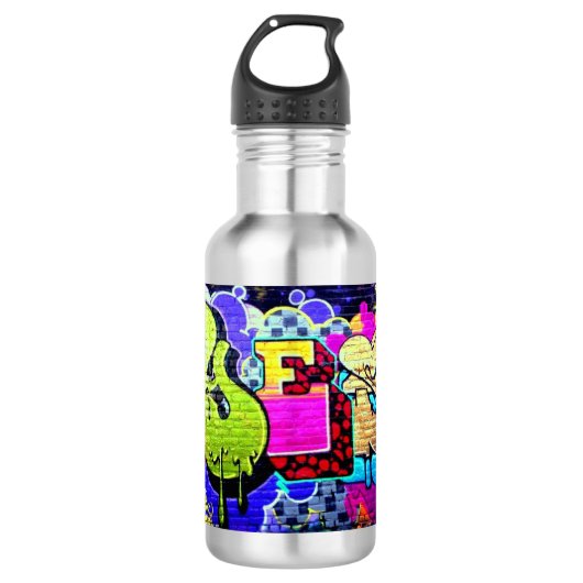 Stainless Steel Water Bottle Yes Graffiti Waterfles (Voorkant)