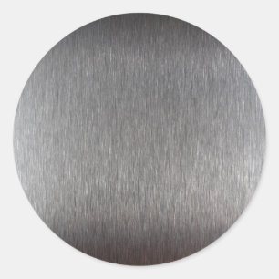 StainlessSteel.JPG Ronde Sticker