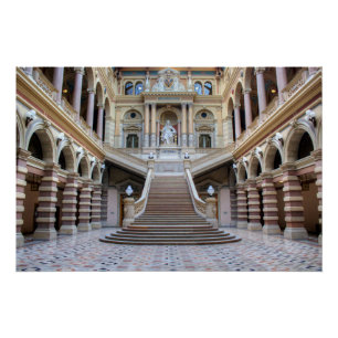 Staircase in Justizpalast, Wenen, Oostenrijk Perfect Poster