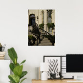 Staircase in Savannah, Georgia Poster (Thuiskantoor)
