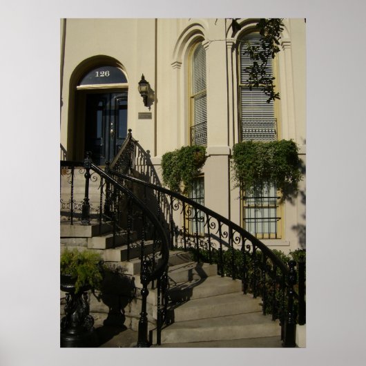 Staircase in Savannah, Georgia Poster (Voorkant)