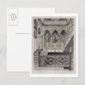 Staircase in Strawberry Hill, gegraveerd door J. N Briefkaart (Voorkant / Achterkant)