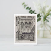 Staircase in Strawberry Hill, gegraveerd door J. N Briefkaart (Staand voorkant)