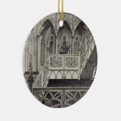 Staircase in Strawberry Hill, gegraveerd door J. N Keramisch Ornament (Rechts)