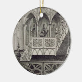 Staircase in Strawberry Hill, gegraveerd door J. N Keramisch Ornament (Links)