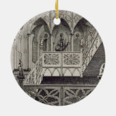 Staircase in Strawberry Hill, gegraveerd door J. N Keramisch Ornament (Achterkant)