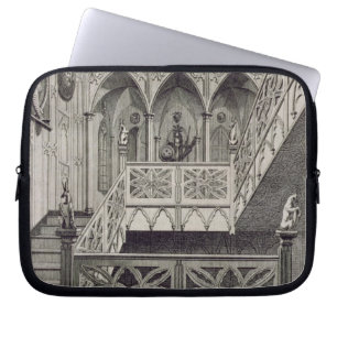Staircase in Strawberry Hill, gegraveerd door J. N Laptop Sleeve