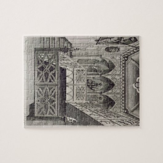 Staircase in Strawberry Hill, gegraveerd door J. N Legpuzzel (Horizontaal)