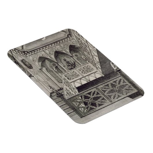 Staircase in Strawberry Hill, gegraveerd door J. N Magneet (Rechterzijde)