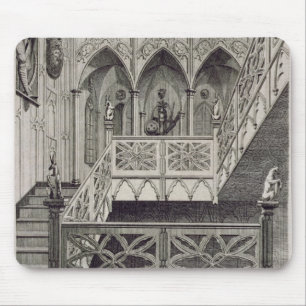 Staircase in Strawberry Hill, gegraveerd door J. N Muismat