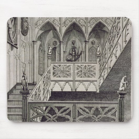 Staircase in Strawberry Hill, gegraveerd door J. N Muismat (Voorkant)