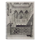 Staircase in Strawberry Hill, gegraveerd door J. N Notitieboek (Voorkant)
