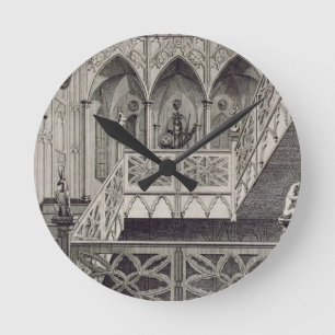 Staircase in Strawberry Hill, gegraveerd door J. N Ronde Klok