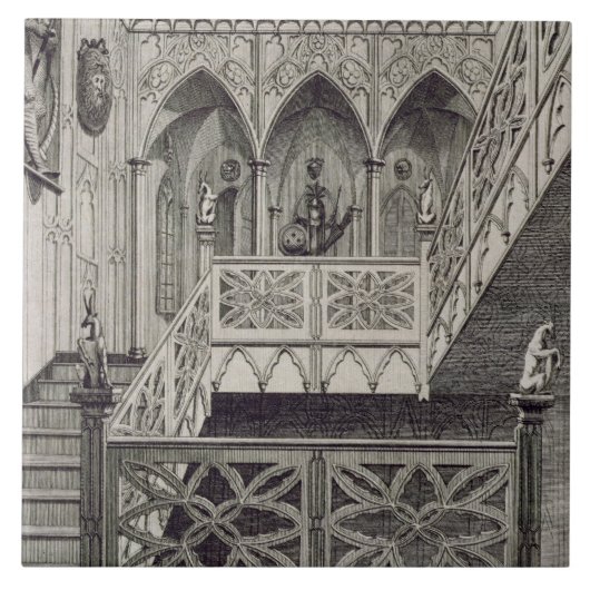 Staircase in Strawberry Hill, gegraveerd door J. N Tegeltje (Voorkant)