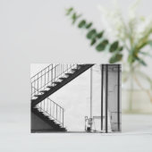 Staircase in zwart-wit briefkaart (Staand voorkant)