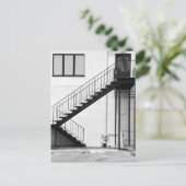 Staircase in zwart-wit briefkaart (Staand voorkant)
