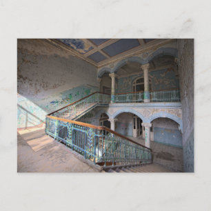 Stairs, Beelitz Men's Sanatorium, Germany Vintage Briefkaart