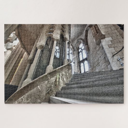 Stairs en trap, Sagrada Familia - Spanje Legpuzzel (Horizontaal)