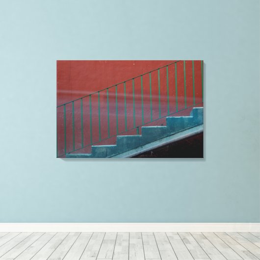 Stairs en treinen canvas afdruk (Insitu (Houten vloer))