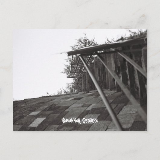 stairs going up to bay st, Savannah Georgia Briefkaart (Voorkant)