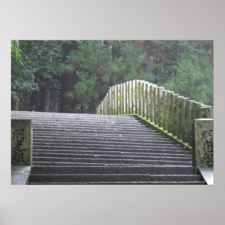 Stairs op Mt. Kurama Poster