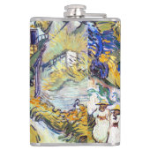 Stairway bij Auvers van Vincent Van Gogh Heupfles (Achterkant)