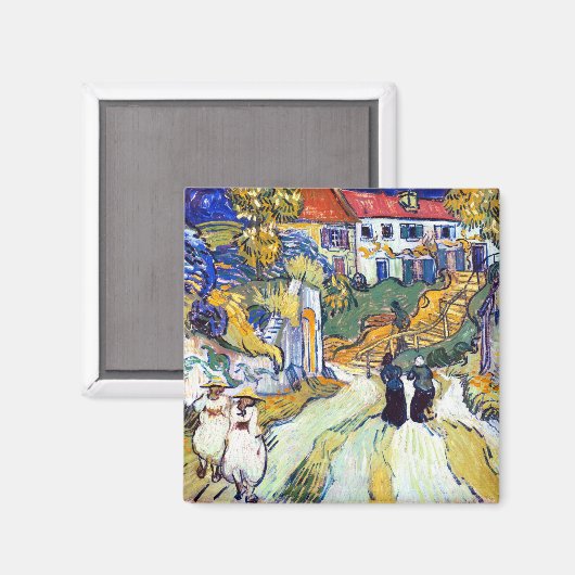 Stairway bij Auvers van Vincent Van Gogh Magneet (Voorkant / Achterkant)