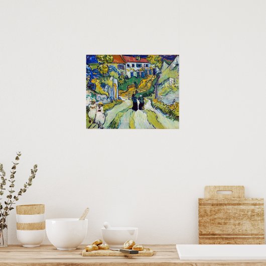 Stairway bij Auvers van Vincent Van Gogh Poster (Keuken)