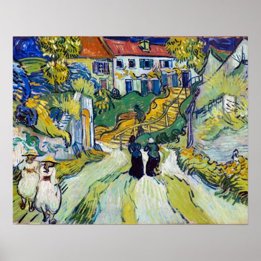 Stairway bij Auvers van Vincent Van Gogh Poster (Voorkant)