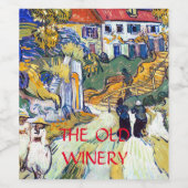 Stairway bij Auvers van Vincent Van Gogh Wijn Etiket (Enkel label)