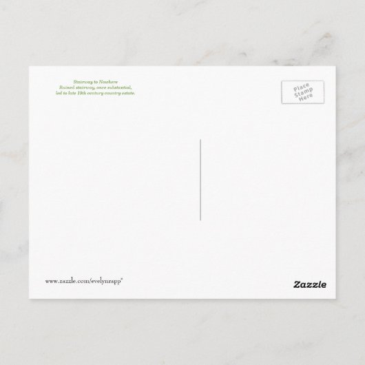 Stairway naar Nowhere Briefkaart (Achterkant)