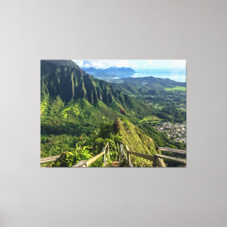 Stairway to Heaven, Hawaii, USA Canvas Afdruk