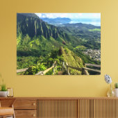Stairway to Heaven, Hawaii, USA Canvas Afdruk (Insitu (Woonkamer))