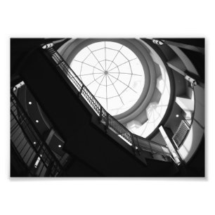 Stairwell en Spiderweb Skylight Foto Afdruk