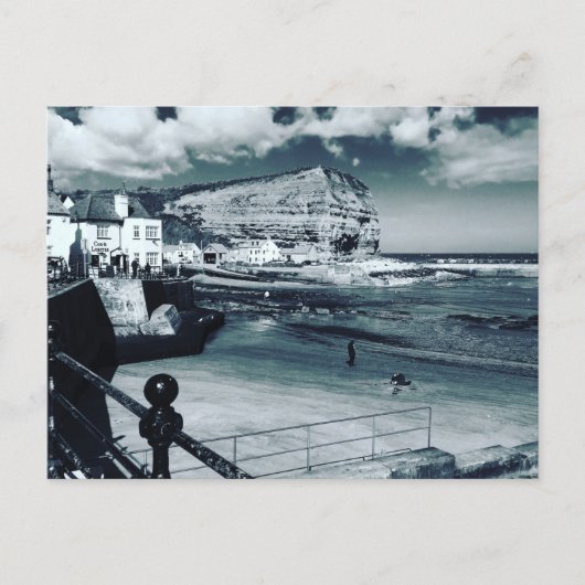 Staithes harbor uitzicht, North Yorkshire. Briefkaart (Voorkant)