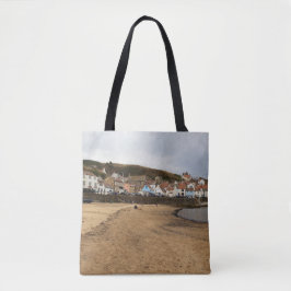 Staithes Harbour Beach and Village Front Tote Bag
