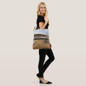Staithes Harbour Beach and Village Front Tote Bag (Op model)