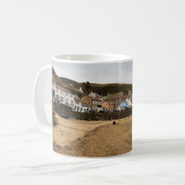 Staithes Harbour Beach en dorpsvoorzijde Koffiemok
