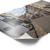 Staithes High Street Cobbled Road Foto Afdruk (Hoek)